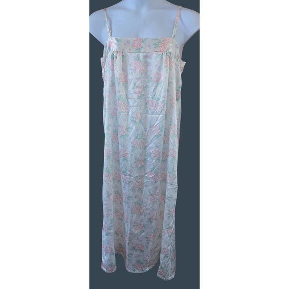 Floral Slip Dress With Spaghetti Straps - Rose & Mint Made In France fairycore - Picture 1 of 8